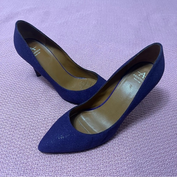 Aquatalia Shoes Heels women’s Size 7.5 Color: Purple - Picture 1 of 7